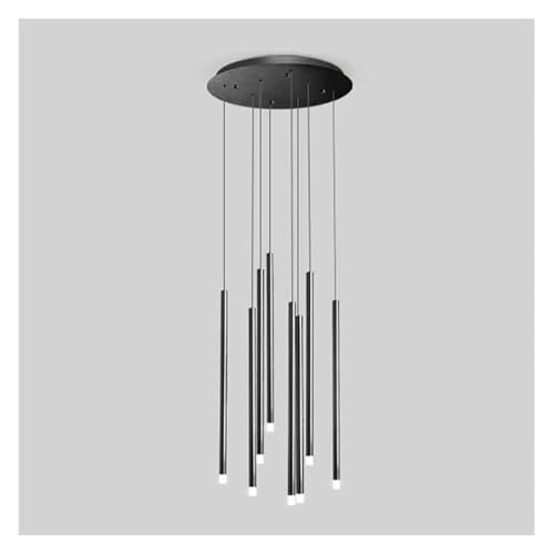Chandelier suspendu réglable pour éclairer un plafond haut de duplex