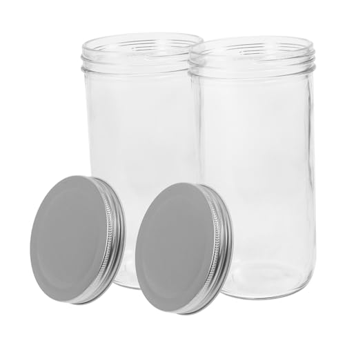 PRETYZOOM 2pcs Storage Tank Jam Dispensers Household Dispensers Jam Containers Spice Dispensers Jars for Home Household Pots Glass Containers Mason Jars Jam Pots With Lid Containers