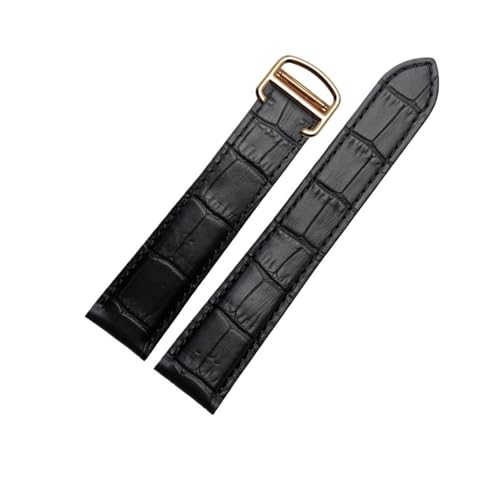 Bracelet de montre en cuir de tous les jours avec boucle pliante du bureau aux sorties