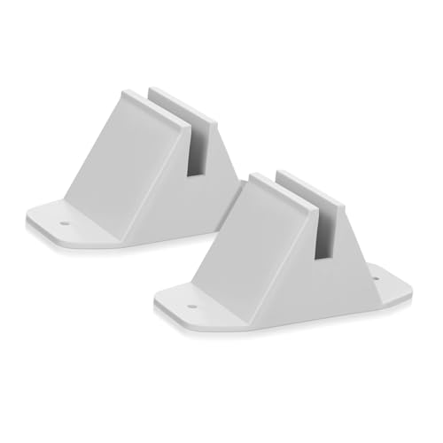 ULDIGI Zaunbasis Garten Zaunständer Aus Kunststoff Weiß Mit Befestigungslöchern Für Garten Rasen Hof Mehr Stabilität Zaunzubehör