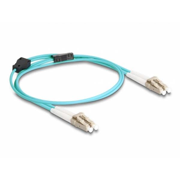 Fibre Optic Cable with Metal Armour LC Duplex to LC Duplex Multimode OM3 1 m