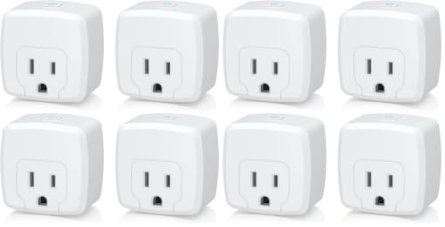 Image of HBN Smart Plug Mini 15A, WiFi Smart Outlet Works with Alexa, Google Home Assistant, Remote Control with Timer Function, No Hub Required, ETL Certified, 2.4G WiFi Only, 8-Pack
