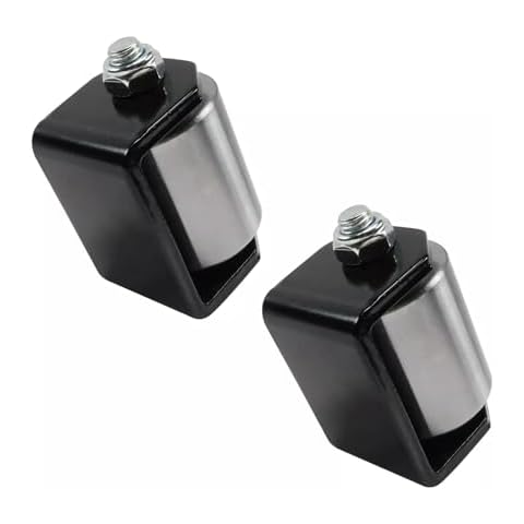 STILEALUS 2 Pack Weld-On Heavy Duty Iron Micro Mini 2" Roller Fit for Trailers with Grease Fitting Steel Trailer Skid Wheel Cover