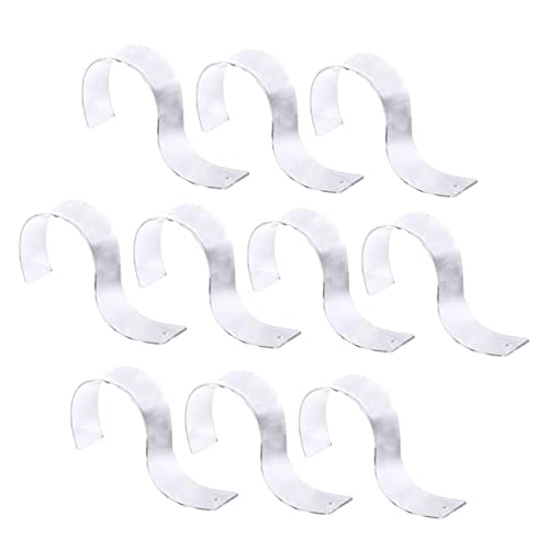 SOLUSTRE 10Pcs S Shaped Acrylic Belt Display Stands Versatile Belt Storage Racks for Neat Organization and Attractive Presentation for Retail and Home Use