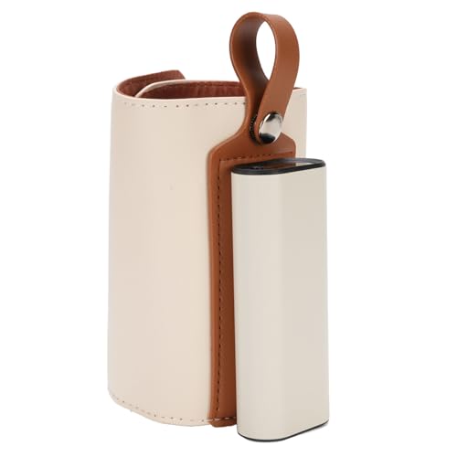 Riuulity Conveniente Calentador de Botellas Portátiles 21 Configuración de Temperatura Cubierta Aislada USB para Viajar (Beige)
