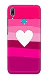 TweakyMod Designer Printed Hard Case | Single White Heart Back Cover Compatible with HWAWEI Y7 2019, HWAWEI Y7 Prime 2019