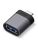elago Mini Adaptador de Aluminio USB-C a USB 3.0 Hembra Compatible con MacBook Pro 2018/2017, MacBook Air 2018 y Otros Dispositivos con USB C [Exacto Coincidencia de Color con MacBook] - Gris Espacial