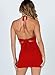 VANCOL Sexy Dresses for Women Backless Club Mini Dress (Red, S)
