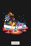  Rainbow Melting Sneaker G90075 Notebook: Journal, 6x9 120 Pages, Planner, Diary, Matte Finish Cover, Lined College Ruled Paper