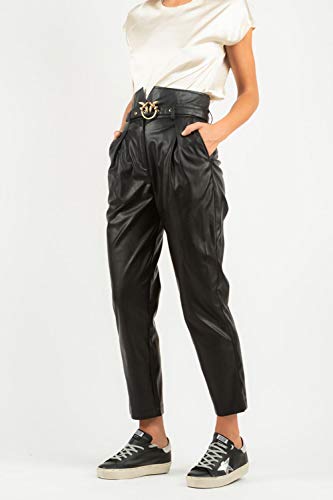 Pinko Aurelio Pantalone in Pelle con Fibbia Love