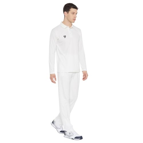Image of SG CLUB Full sleeves Cricket whites Combo (Pant+Shirt)