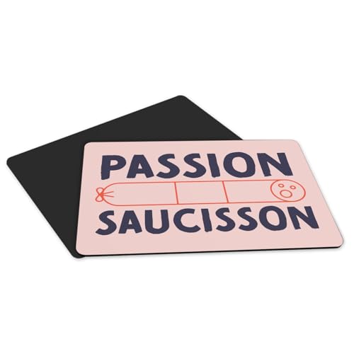 Apéro Passion Saucisson : 4 sets de table antidérapants roses pour vos soirées - 5