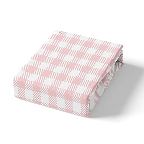 Housse de couette aquarelle rose clair au motif géométrique King - 4