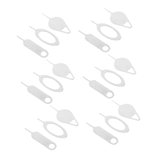 FUTUREORYY 100 pièces Lot Aiguilles Éjecteur Sim Acier Inoxydable Argenté Outil Retrait Carte Sim pour Téléphones et Broches Pratiques pour Éjecter Plateau Clé Retirer