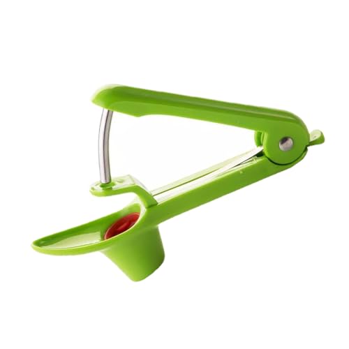 Cherry Pitter Tool, Cherry Stoner with Stainless Steel Rod Olive Pitter Fruit Tool for Cherries, Plums, Jujubes (Green)