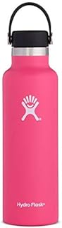 HYDRO FLASK - Water Bottle 621 ml (21 oz) - Vacuum Insulated Stainless Steel Water Bottle with Leak Proof Flex Cap and Powder Coat - BPA-Free - Standard Mouth - Watermelon