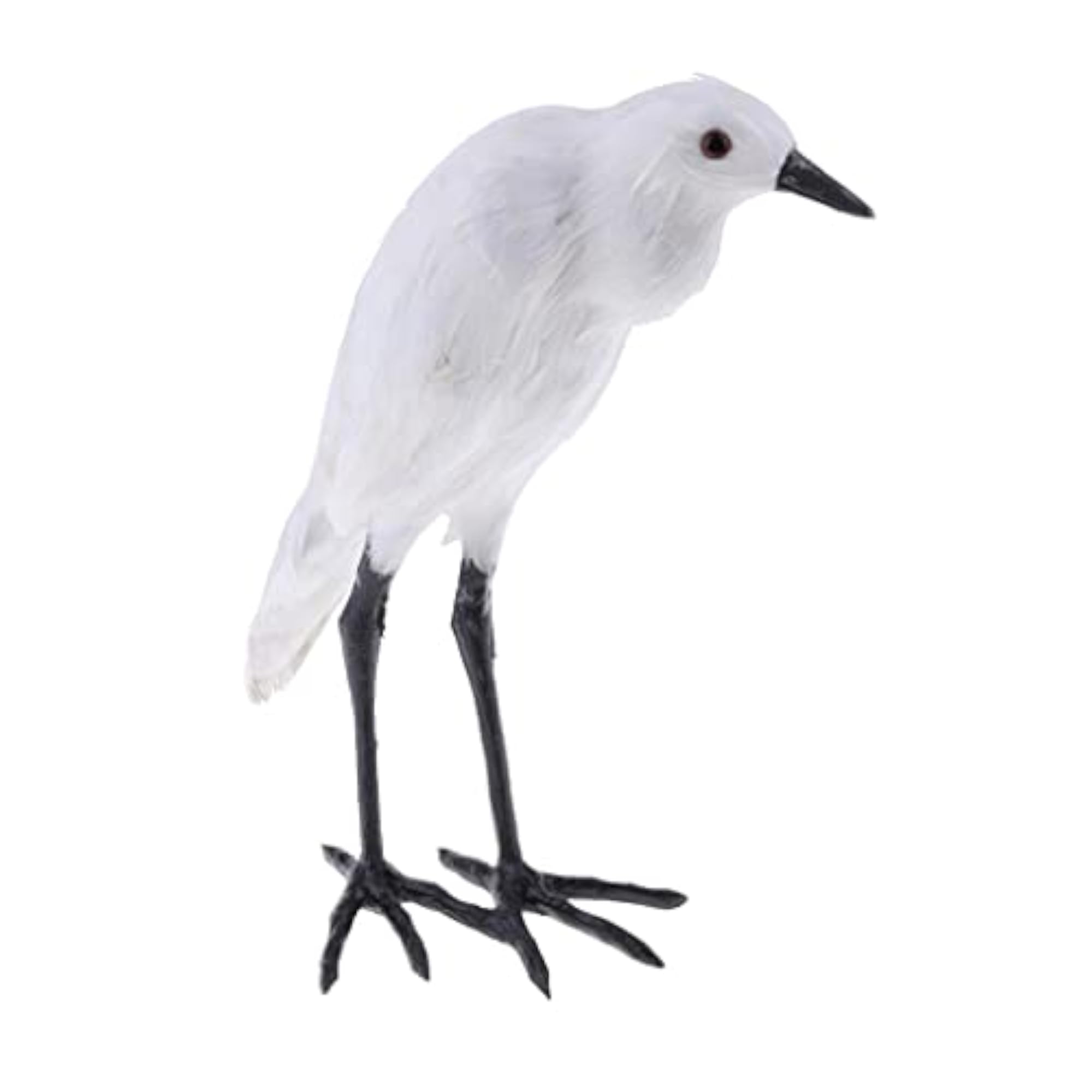 Artificial Egret Taxidermy Garden Home Decor Ornament