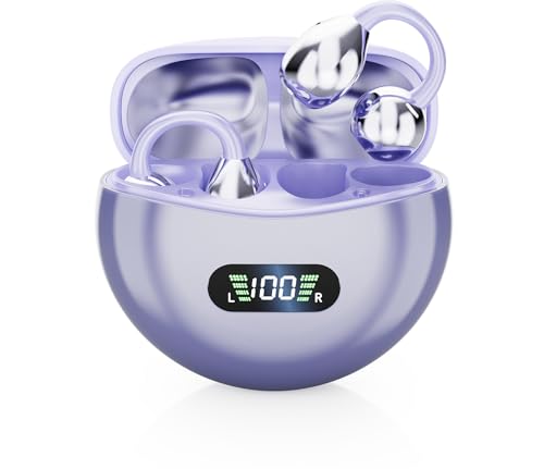 【2024超フィット型 音質進化 イヤーカフ 】イヤホン bluetooth ワイヤレスイヤホン Bluetooth5.4 ながら聴き 耳挟み式 オープンイヤー 耳掛け 骨伝導イヤホンより便利 耳を塞がない マイク付き ENC通話ノイズキャンセリング 数字