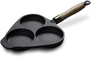 LRTYZBD 3-Loch Gusseisen Eierpfanne