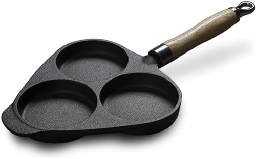 LRTYZBD 3-Loch Gusseisen Eierpfanne