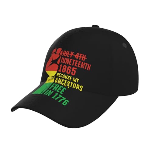 Gorra de béisbol ajustable Juneteenth para mujer y hombre