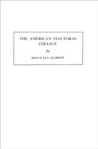The American electoral college B0007FMF2E Book Cover