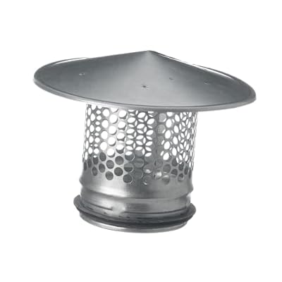 4'' Inch Round Roof Vent Cap Galvanized Steel for All Weather Conditions Top Round The Pipe with Rubber for Perfect Insulation Vent Cover