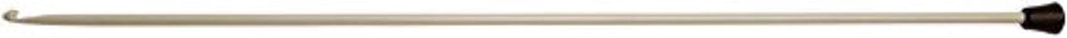 KnitPro Grey Aluminum Tricot/Afghan Traditional Crochet Hook | US Size 7 (4.5 mm)