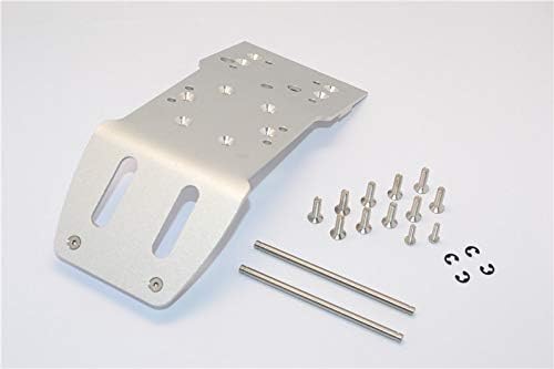 GPM For HPI Savage 21, X, XL, K4.6, Flux Upgrade Parts Aluminum Front Skid Plate With Screws & Pins & Aluminum Collars - 1Pc Set Silver
