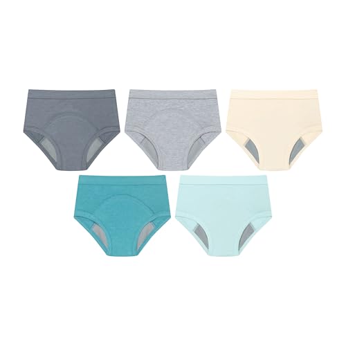 Image of Hanes Boys' Potty Training Underwear, Light Leaks Toddler Cotton Briefs and Boxer Briefs, Multi-pack