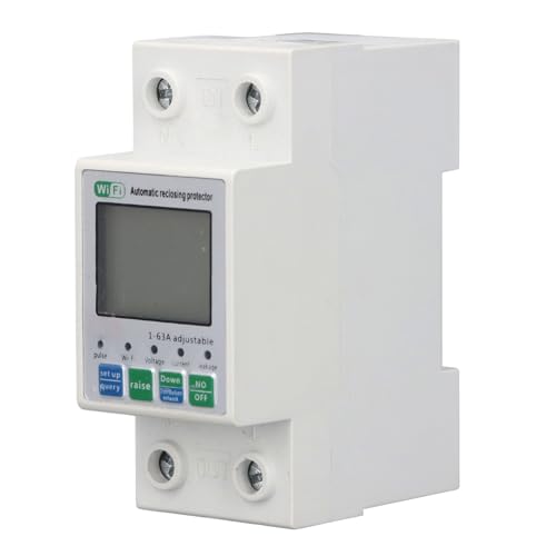 Moniteur D'énergie Intelligent WiFi, Compteur de Puissance télécommandé avec Alertes Intelligentes, Compteur de Puissance WiFi à Affichage Numérique Intelligent pour la