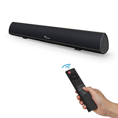 KUCE Barra de Sonido 2.0 Canales，Altavoces de TV Bluetooth 5.0 con Cable e inalámbricos，Tarjeta TF Puerto USB para PC, Ordenador portátil, Teléfono Móvil