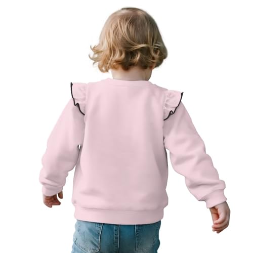 Toddler Girl Sweatshirt Long Sleeve Drop Shoulder Pullover Tops Casual T-Shirt4