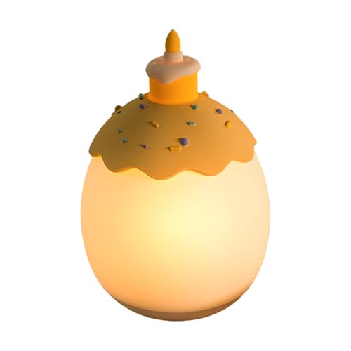 Veilleuse enfant contre la peur du noir : lampe de chevet gâteau