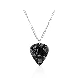 FunBoat Eddie Munson Guitar Pick Necklace - Rock Music Earring - Fashion Jewelry Gifts for Women Men (Eddie Necklace - A)