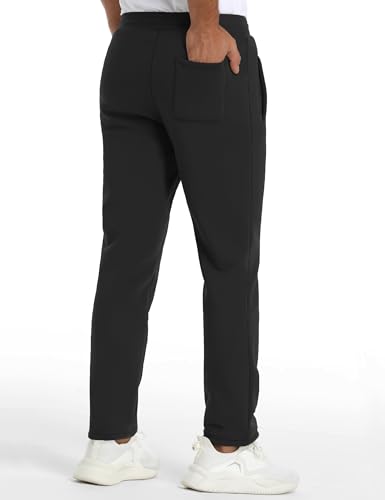 FASKUNOIE Men's Winter Fleece Pants Heavyweight Warm Sherpa Lined Sweatpants Running Jogger Pants with Pockets2
