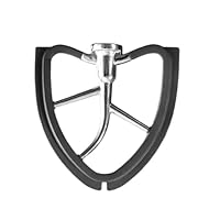 Kitty Professional Profi-Flexirührer \Tornado\ kompatibel mit Kitchen Aid 4,3 und 4,7/4,8 Liter Küchenmaschine Spülmaschinenfest,18/10 Edelstahl, BPA-freies Silikon, Twist in der Schüssel