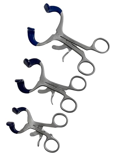 Adult Size Molt Mouth Prop Mouth Gag with Silicone Cushion Tips, Ratchet Locking Mouth Opener Retractor Sizes 3.5