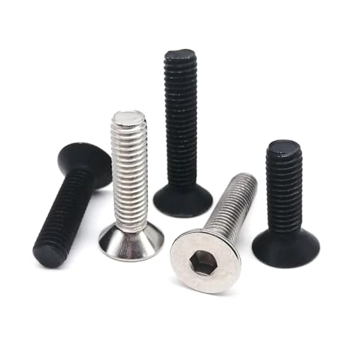 Hexagon Hex Socket Head Flat Countersunk Allen Bolt Screw(Grade 10.9 Steel,10pcs M6x35mm)3