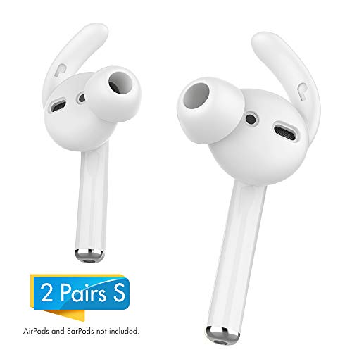 AhaStyle 2 Pairs AirPods Ear Hooks Tips Earbuds Covers [Added Storage Pouch] Compatible