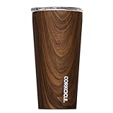 Corkcicle Classic Tumbler - Keeps Drinks Cold for 9 Hours & Hot for 3 - Triple-Insulated Stainless Steel - Holiday Tumbler Gift - 16 oz - Walnut Wood
