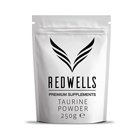 Taurine Powder REDWELLS No Additives Amino Acid GMO Free Vegan - 250g Pack Cover