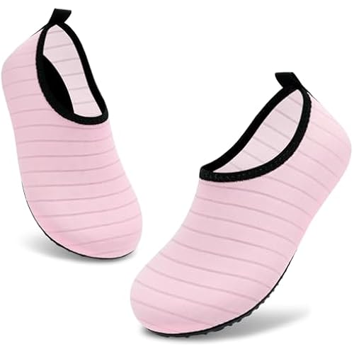 ANLUKE Kids Water Shoes Quick-Dry Barefoot Aqua Socks for Beach & Swim