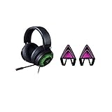 Razer Kraken Ultimate - Auriculares Gaming USB ,Gaming Headset con Micrófono Active Noise Cancelling +Razer - Kitty Ears para auriculares Kraken, compatible con los modelos 2019