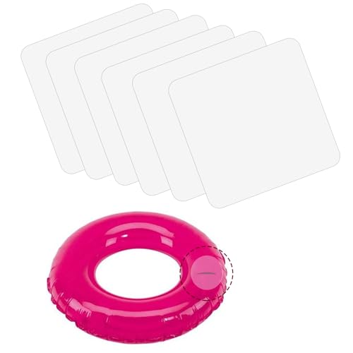 Lianshi 6 PCS Clear TPU Repair Patches 4IN x 4IN Waterproof Self-Adhesive Patch for Bounce House Swimming Rings Pool Floats Inflatables and Water Toys