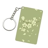 PHAYAH Portachiavi in acrilico, rettangolare, accessorio decorativo da regalare, gioiello creativo, regalo, motivo begonia, Trasparente, taglia unica