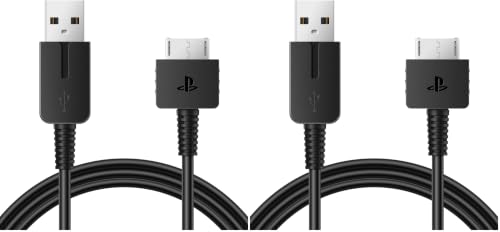 Image of Funturbo Upgraded PS Vita Charger Cable, PlayStation Vita Charging Cable PSV 1000 USB Data & Power Charger Cord 3.3 ft (Pack of 2)