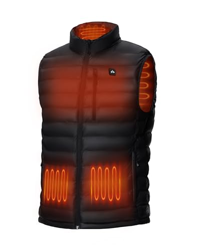 Image of Pioneer Camp Men's Heated Puffer Vest with Battery Pack & Chest Pocket - Lightweight Electric Heating Vests for Winter