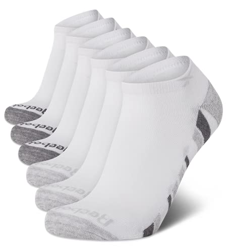 Reebok Men s Socks - Athletic Low Cut Ankle Socks (6 Pack), Size Shoe size: 6-12.5, White