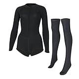 Tauchanzüge, Frauen Neoprenanzug verbinden Sommer Badeanzug Shortie Neoprenanzug Schnelltrocknung mit langen Tauchsocken für Erwachsene Frauen Neoprenanzug